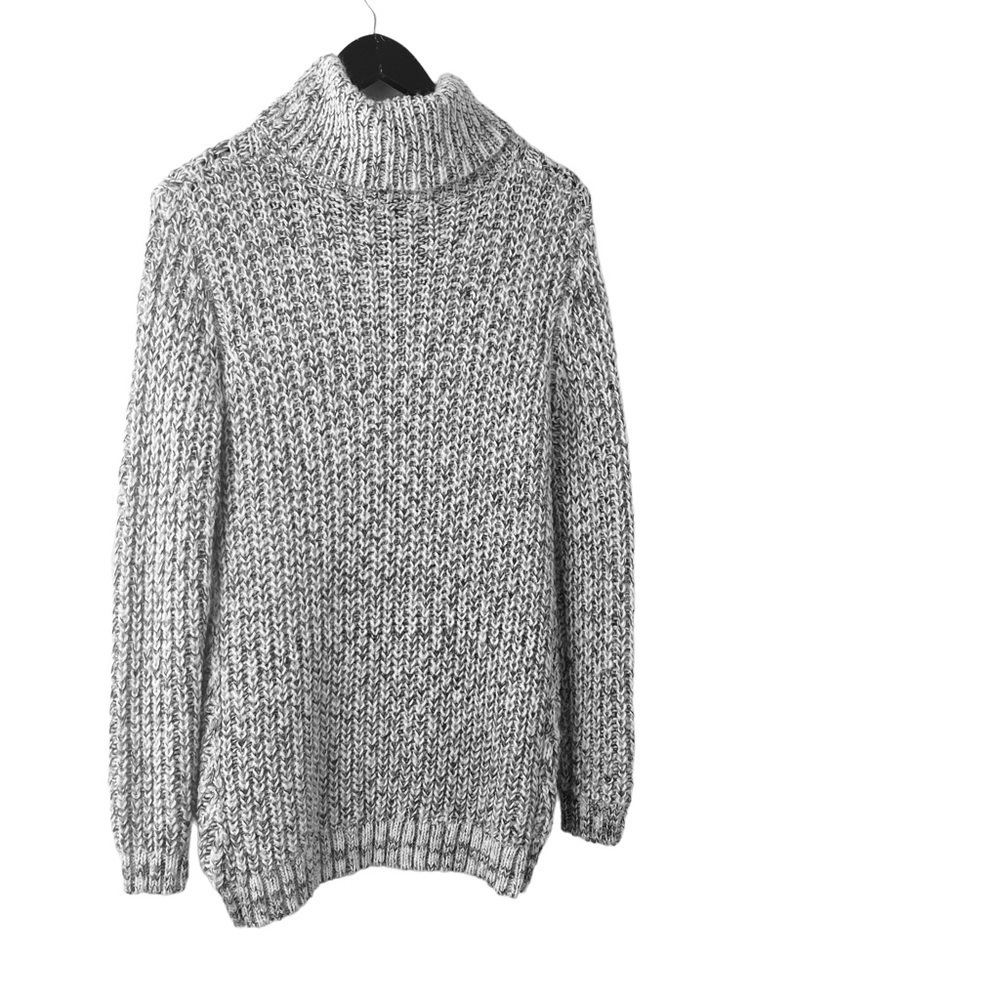 Forever 21 Women Gray Cable Knit 26% Wool Sweater Sz S - Picture 12 of 12